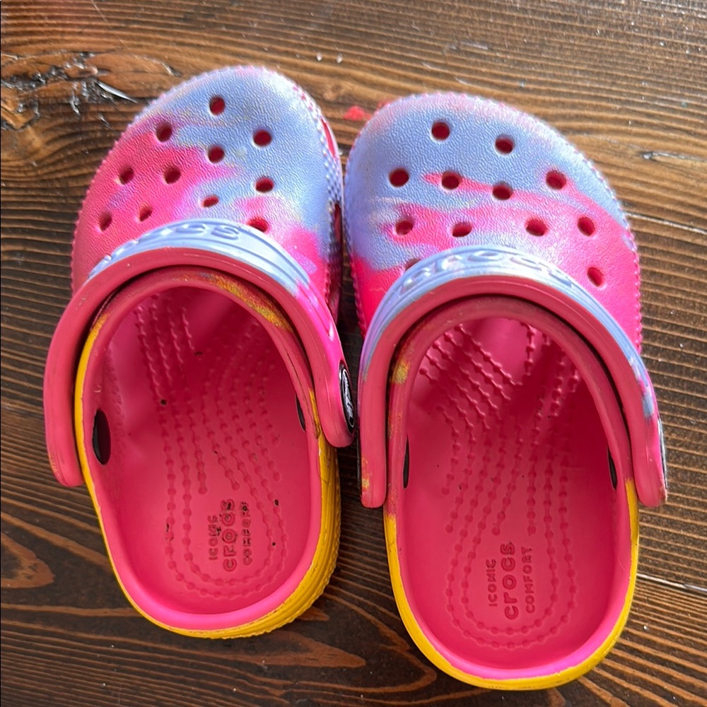 CROCS Pink and Blue Sandals Comfort Foam Design
